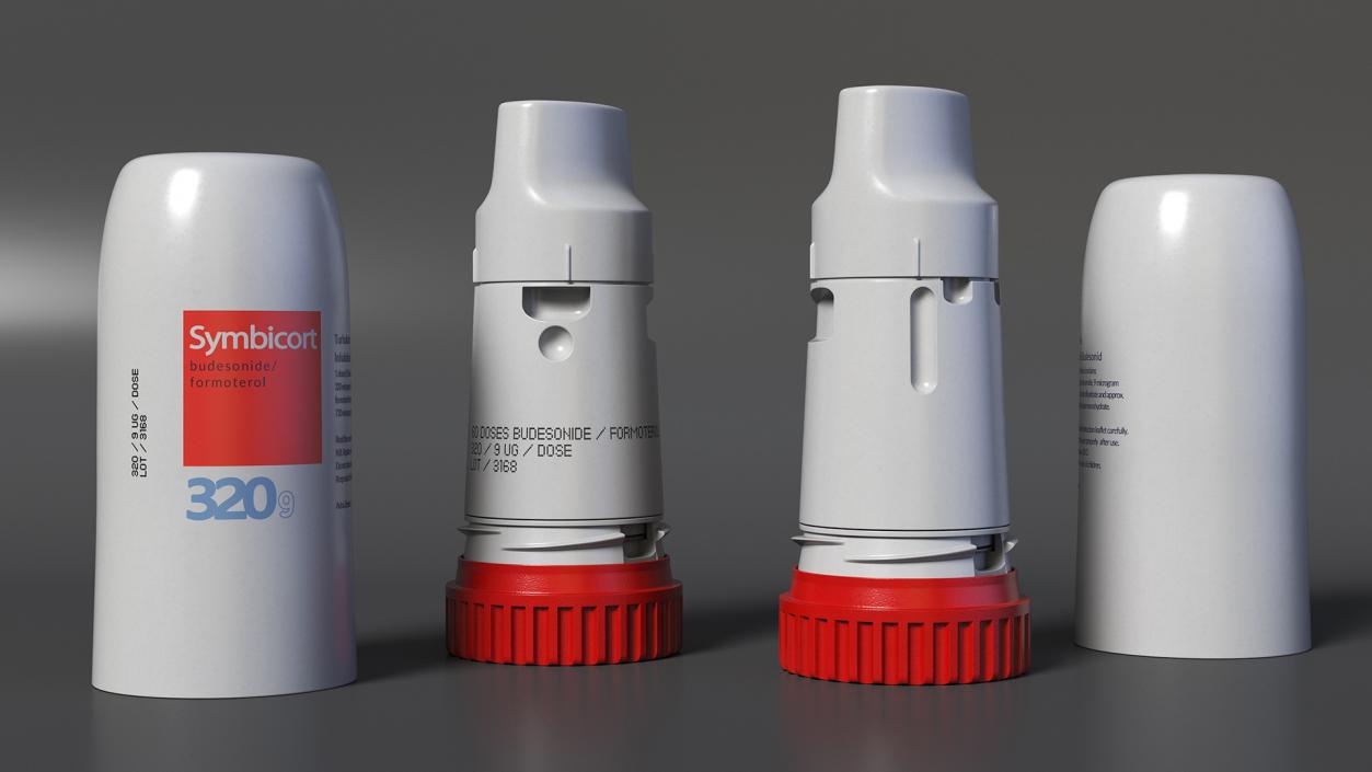 Asthma Inhaler Symbicort Open 3D model