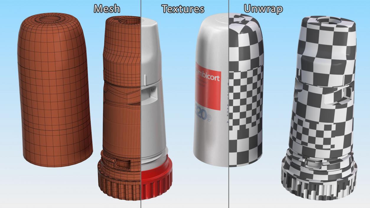 Asthma Inhaler Symbicort Open 3D model