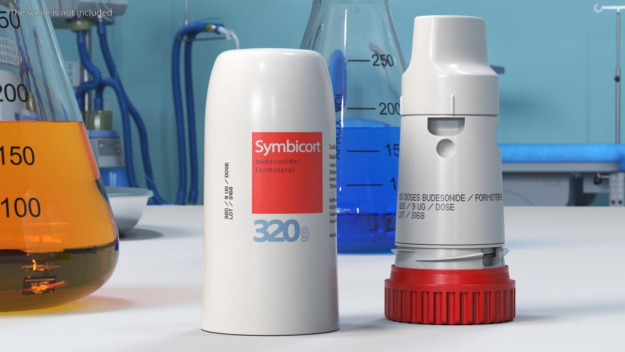 Asthma Inhaler Symbicort Open 3D model