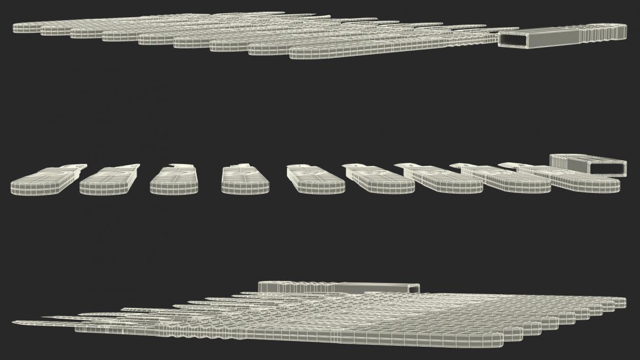 Cynamed Disposable Scalpels with Graduated Handles Set 3D model