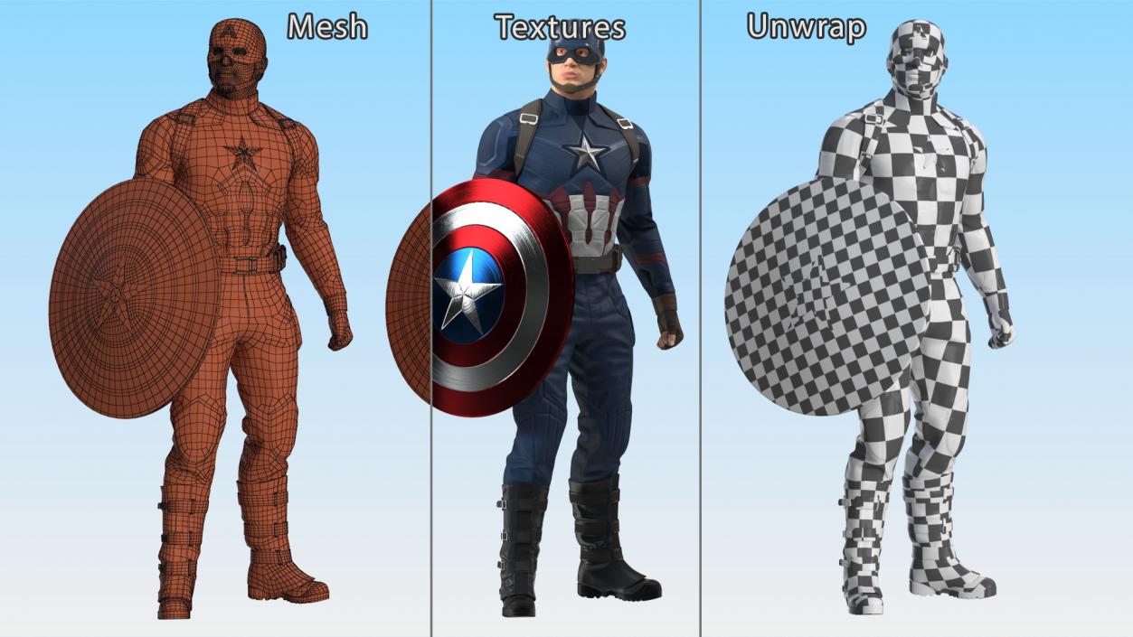 Captain America Standing(1) 3D