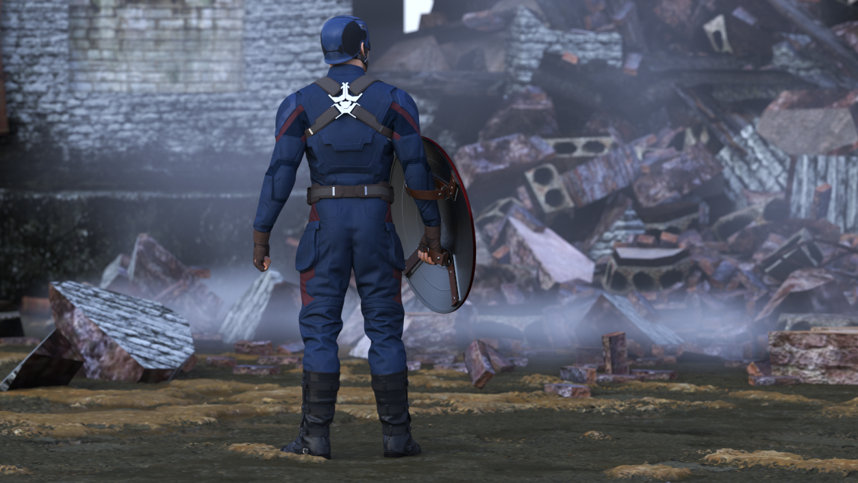 Captain America Standing(1) 3D