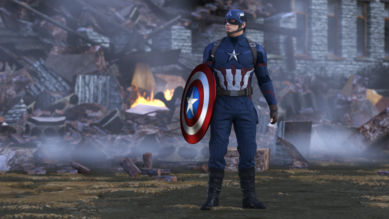 Captain America Standing(1) 3D