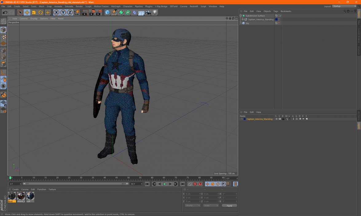 Captain America Standing(1) 3D