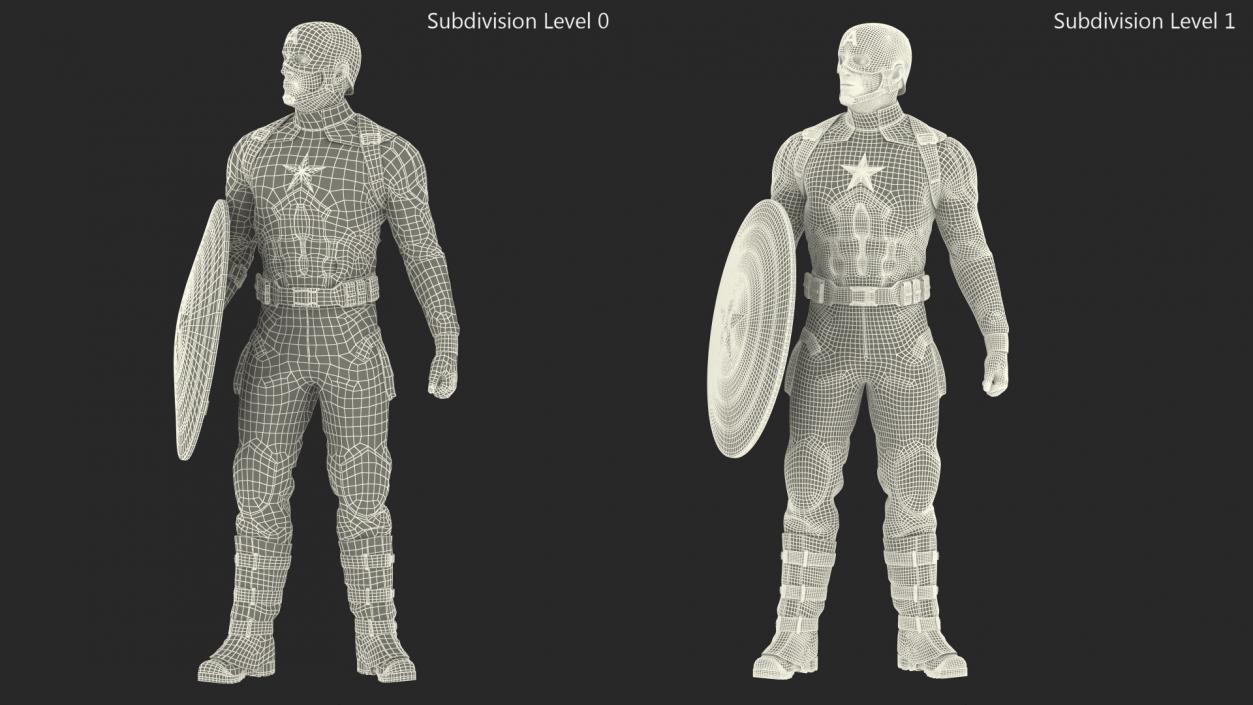 Captain America Standing(1) 3D