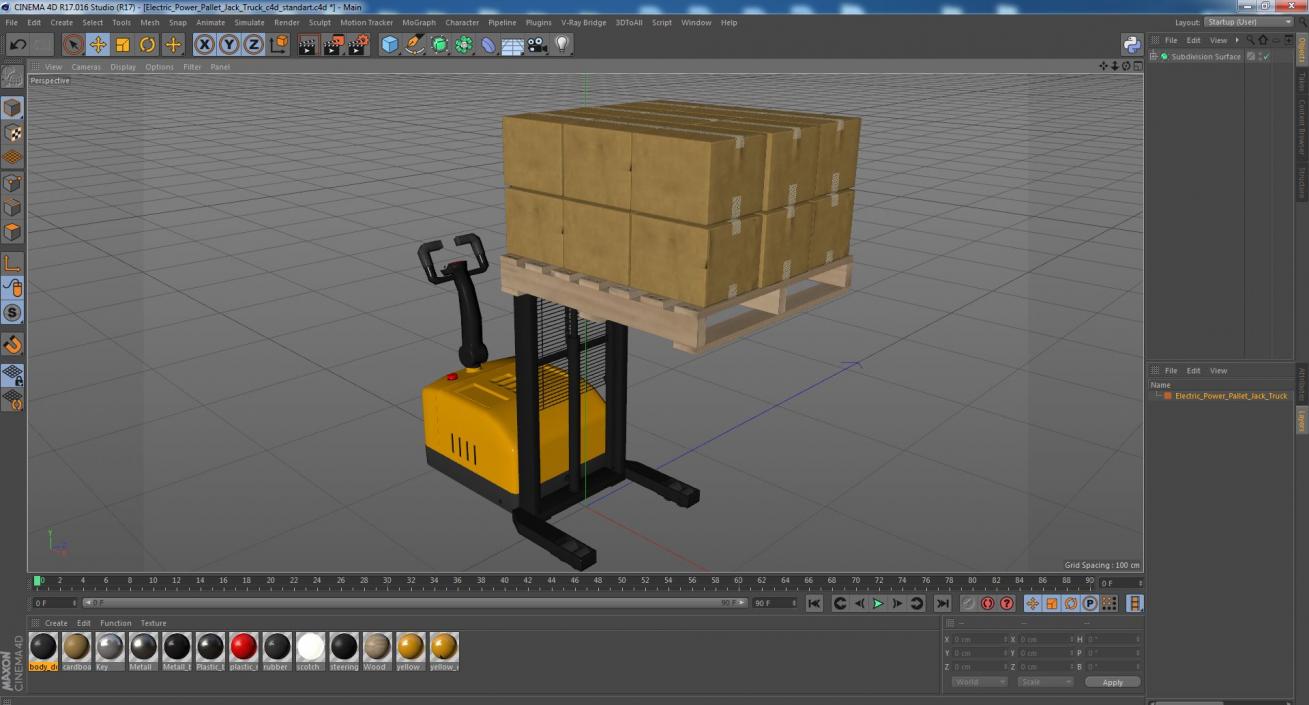 Electric Power Pallet Jack Truck 3D