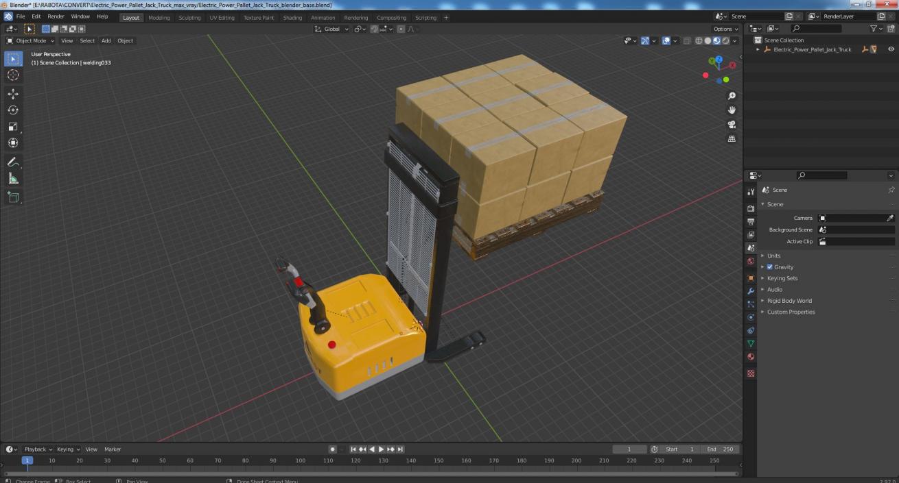 Electric Power Pallet Jack Truck 3D