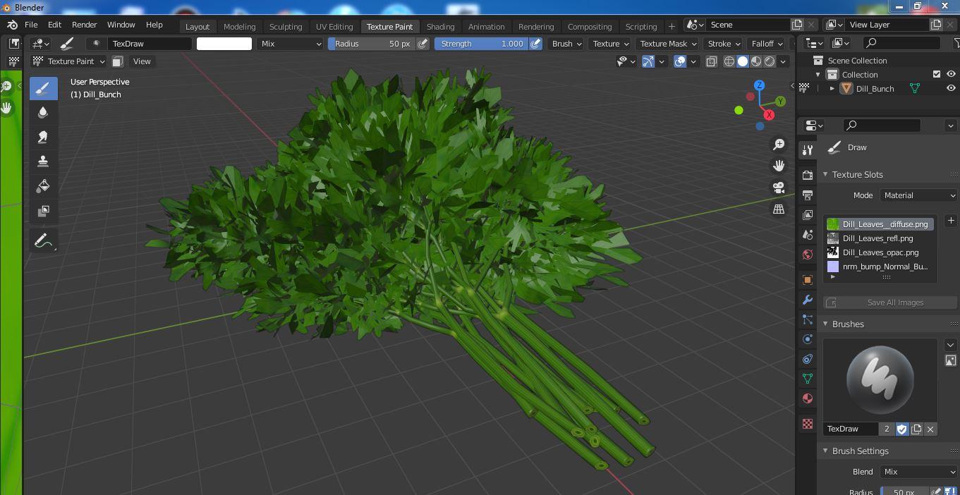 3D model Dill Bunch