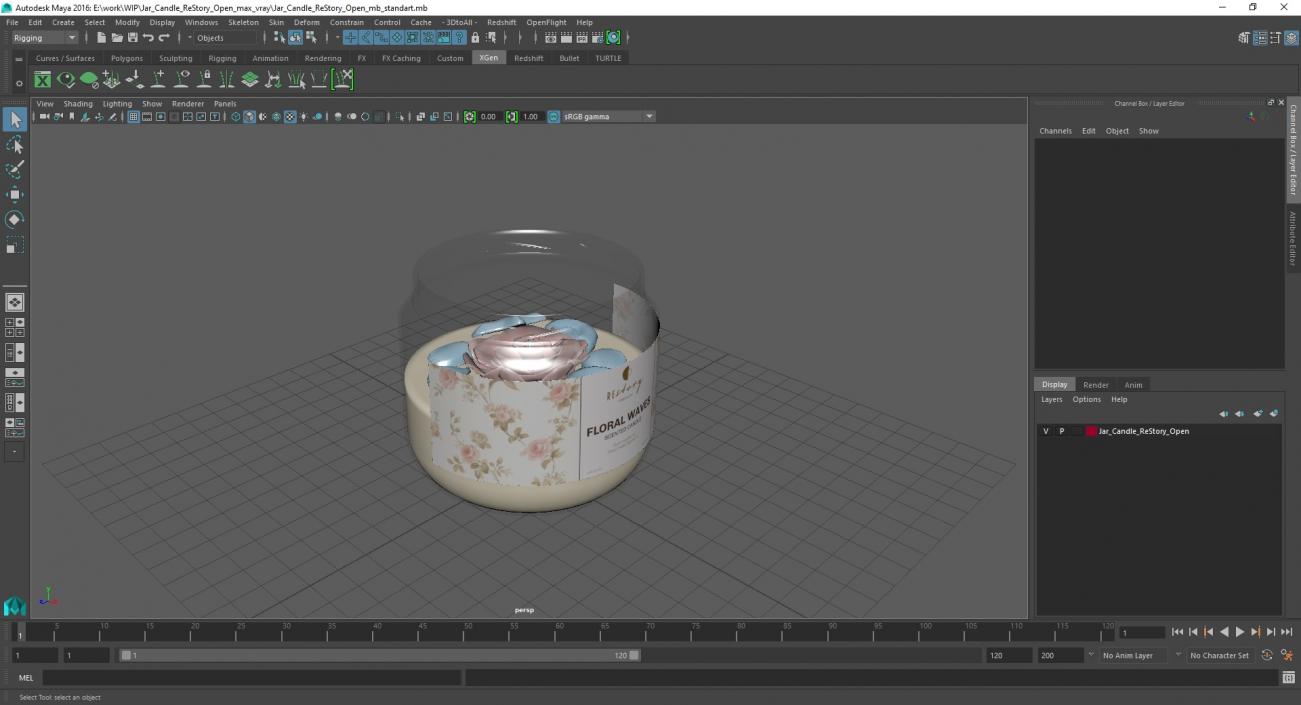 3D Jar Candle ReStory Open model