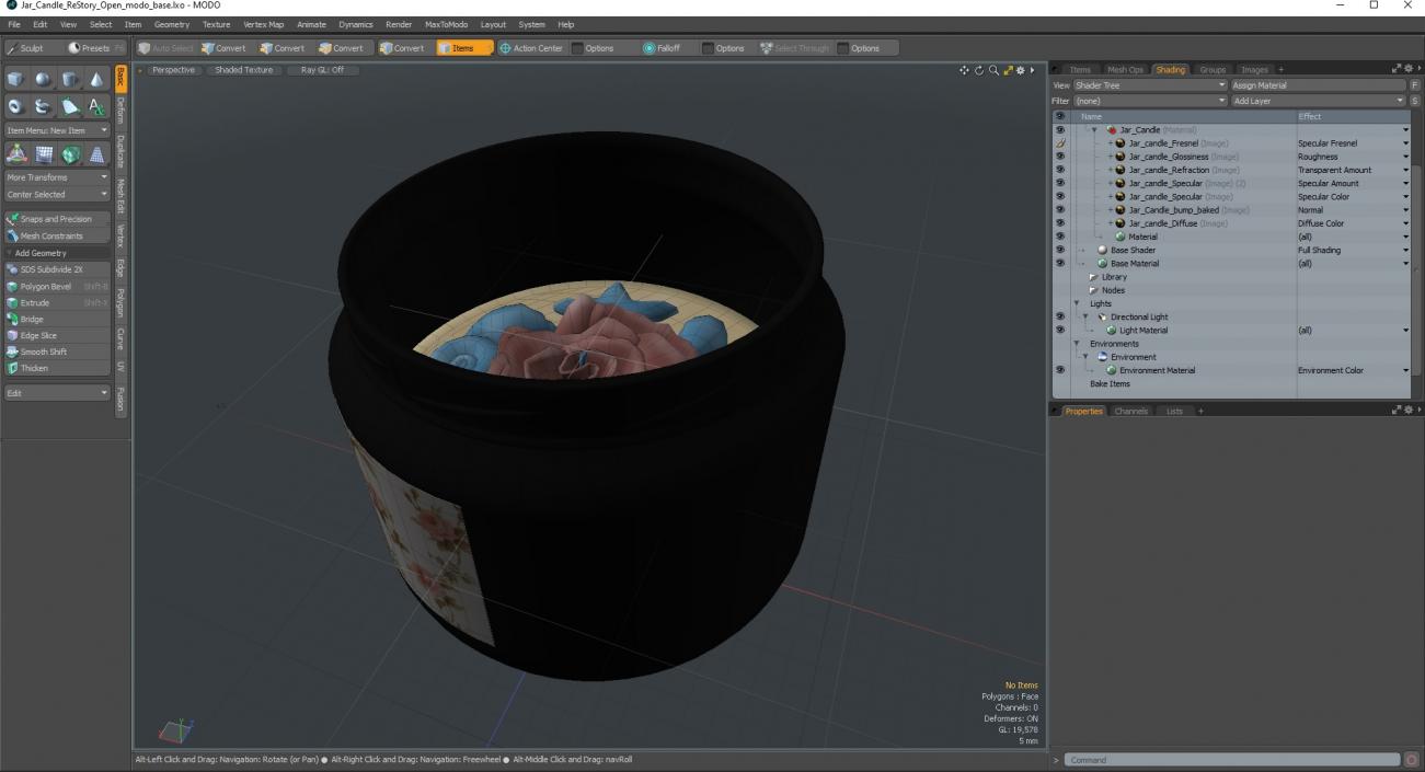 3D Jar Candle ReStory Open model