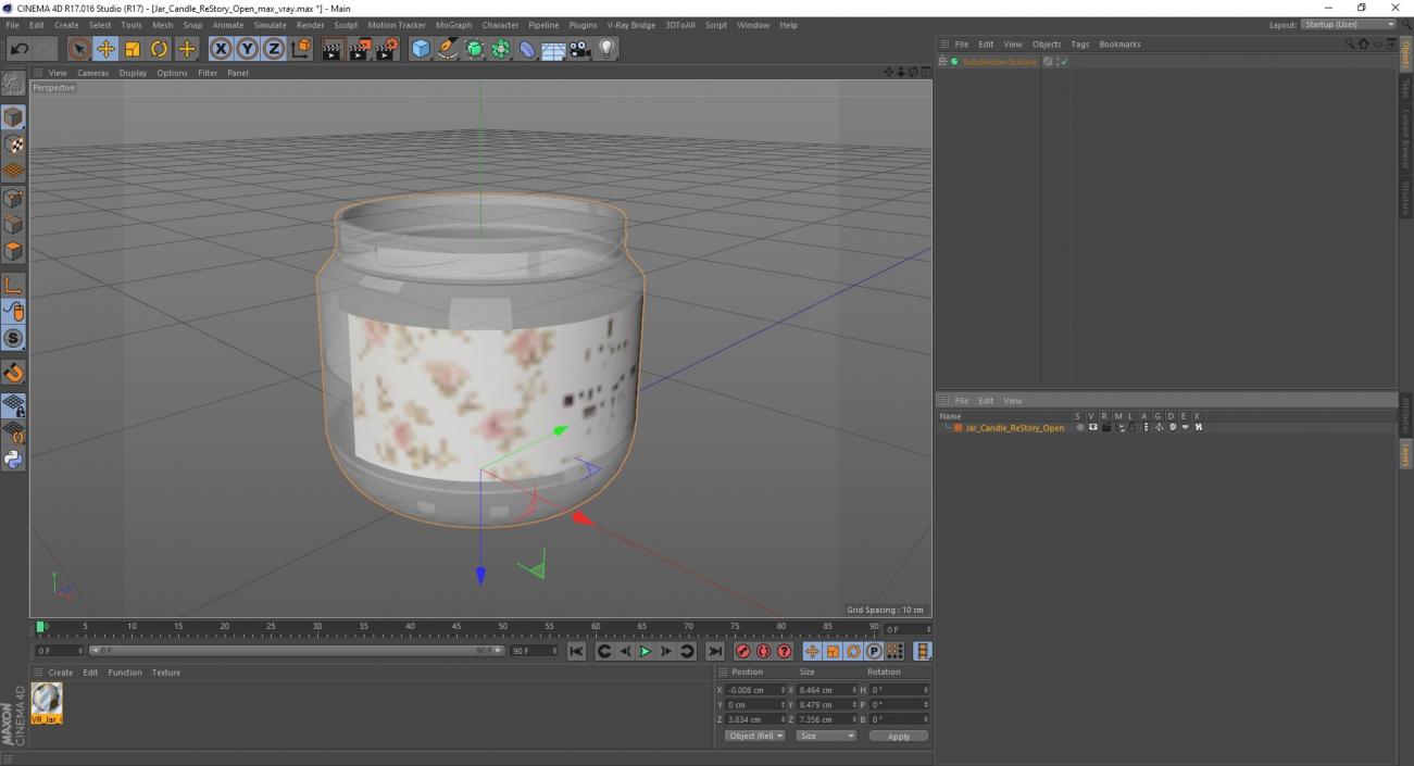 3D Jar Candle ReStory Open model