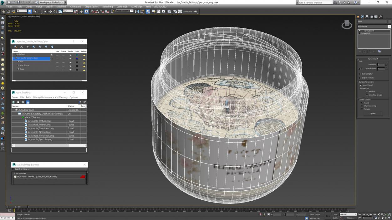 3D Jar Candle ReStory Open model