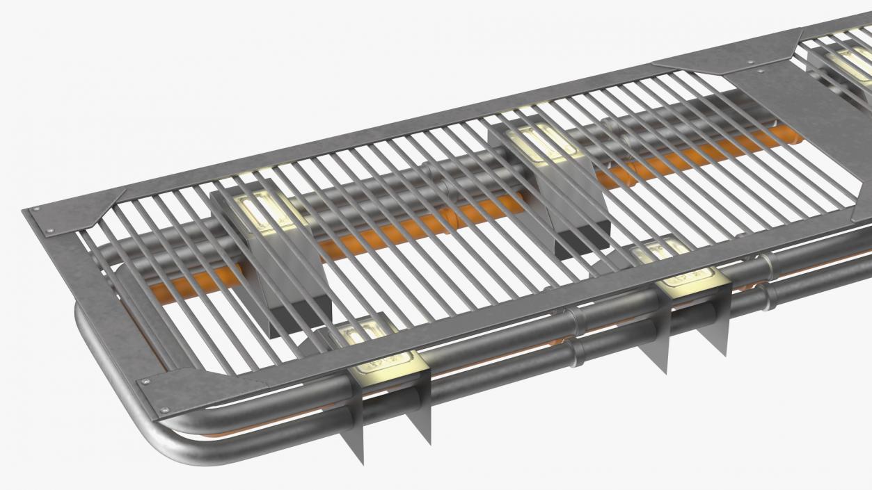 Industrial Steel Grating Walkway 3D