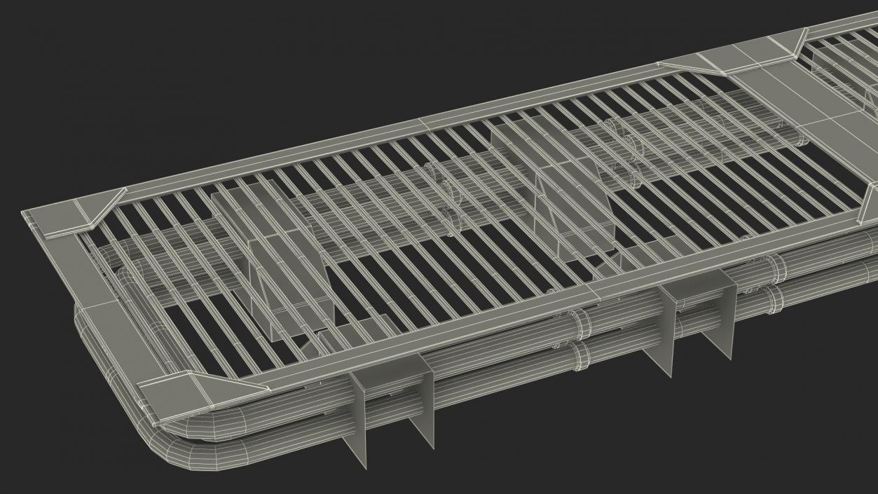 Industrial Steel Grating Walkway 3D