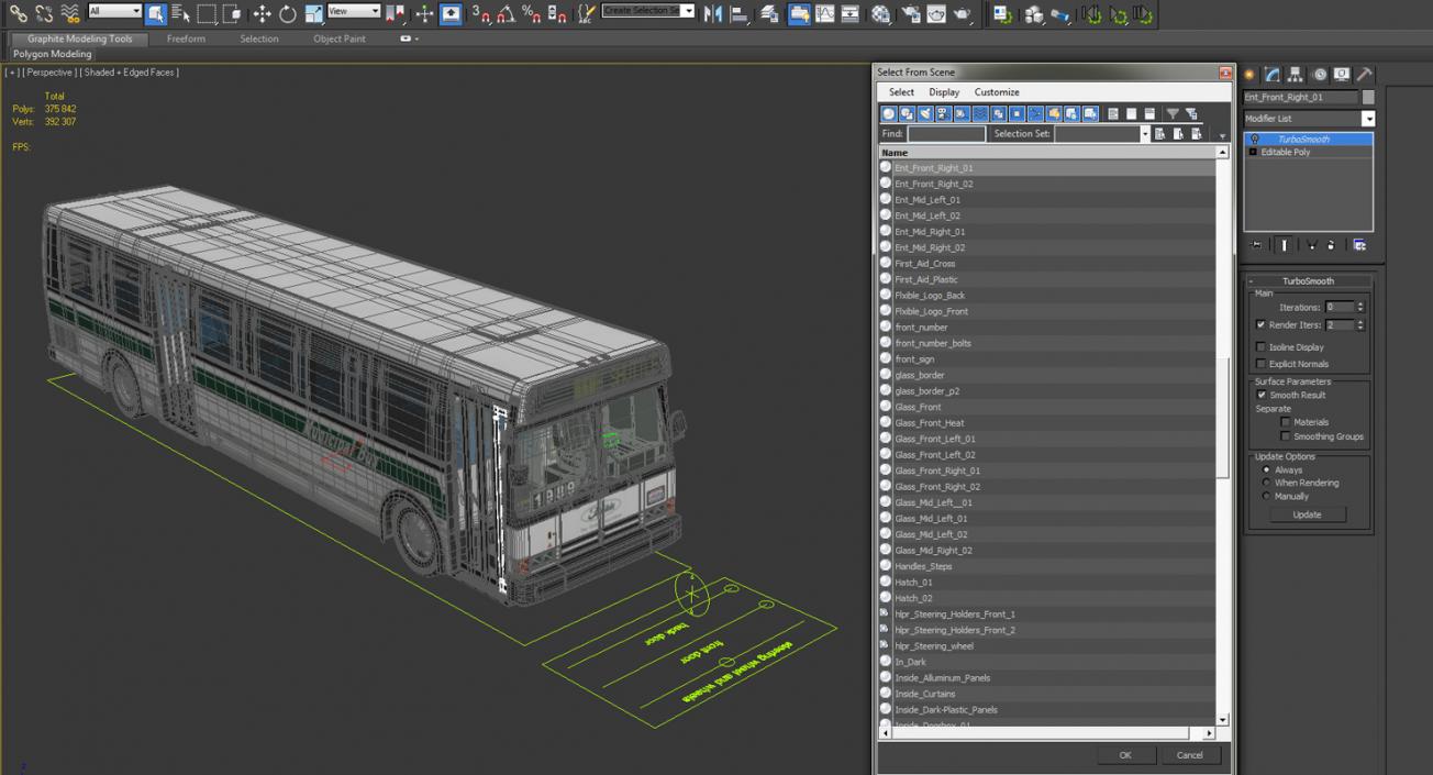 Flxible Metro D Transit Bus Rigged 3D model