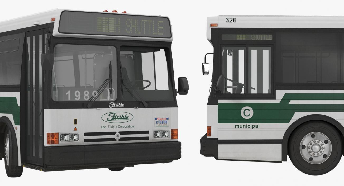 Flxible Metro D Transit Bus Rigged 3D model