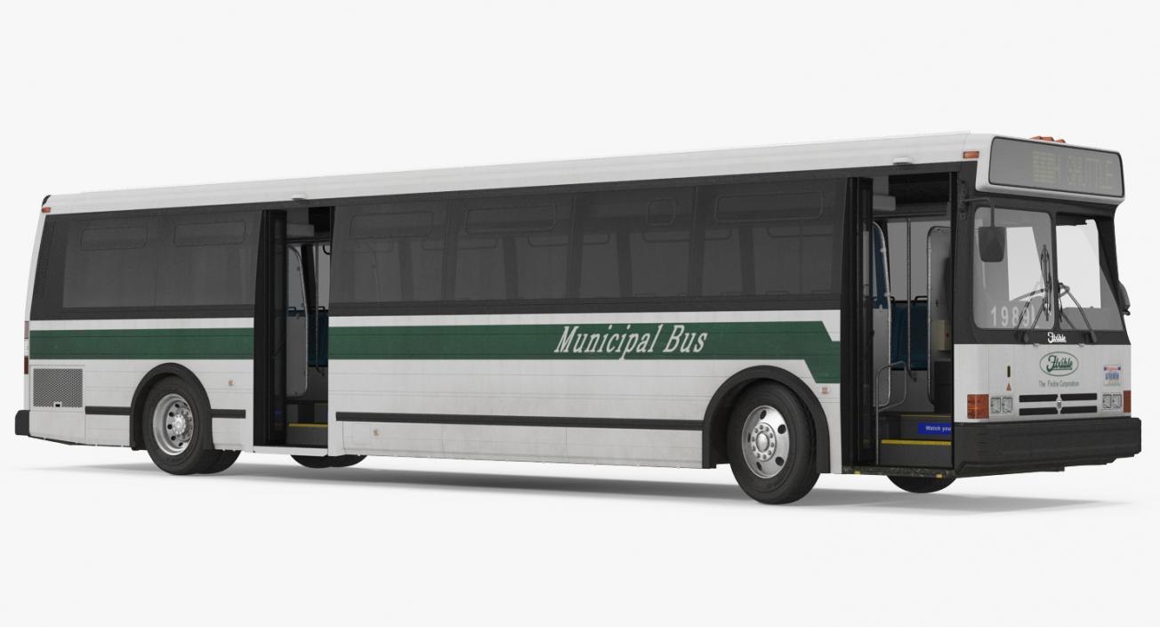 Flxible Metro D Transit Bus Rigged 3D model