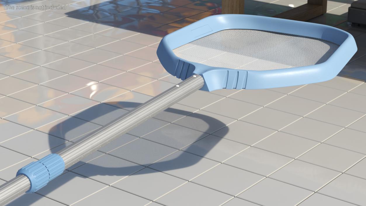 Pool Surface Leaf Skimmer with Handle 3D