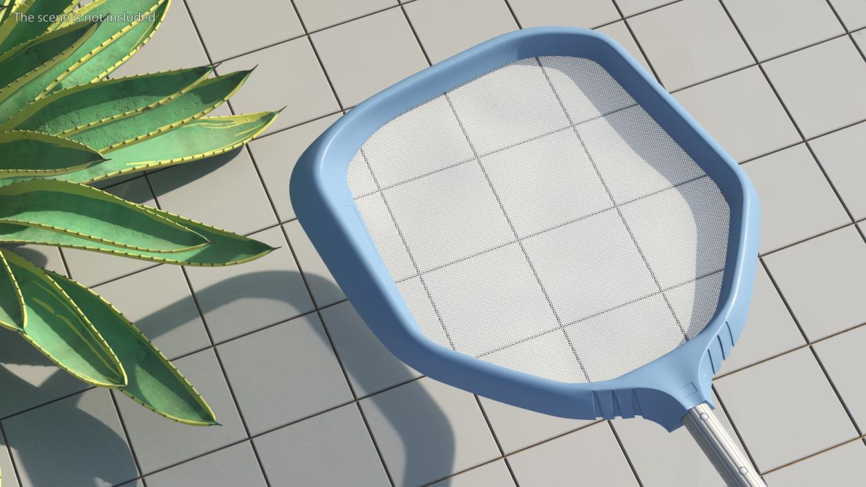 Pool Surface Leaf Skimmer with Handle 3D