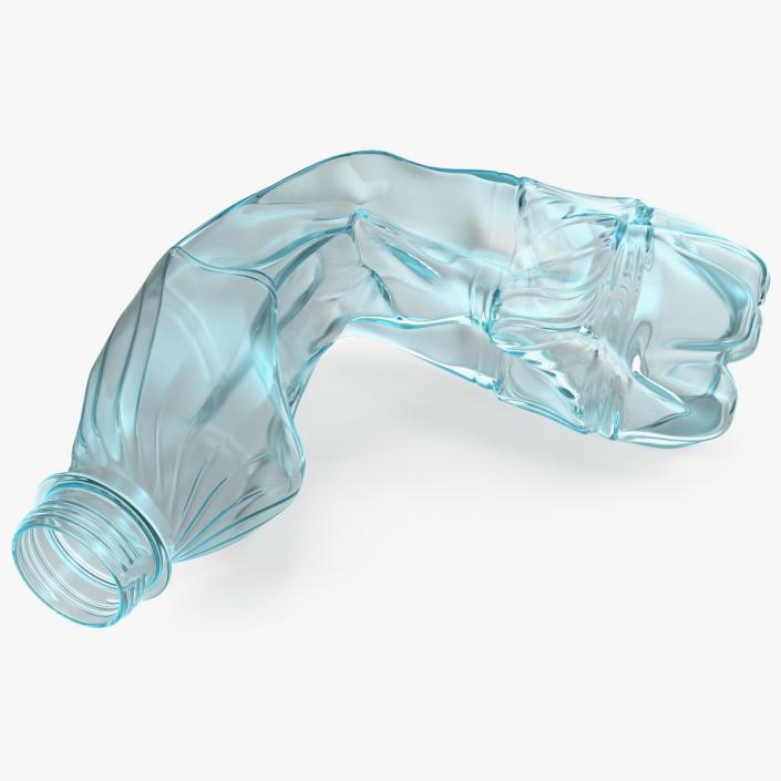 Crushed Plastic Bottle Bent 3D