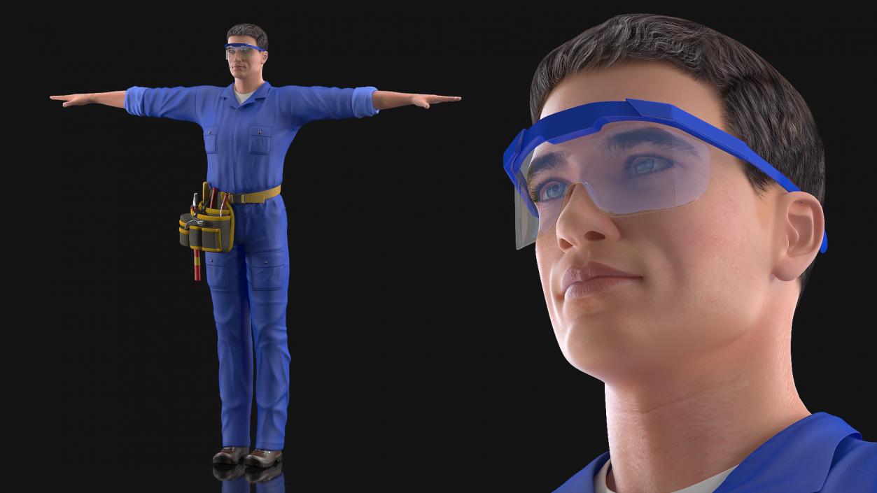 3D Electrician T-Pose model