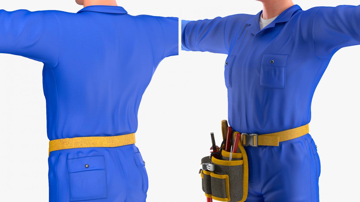 3D Electrician T-Pose model