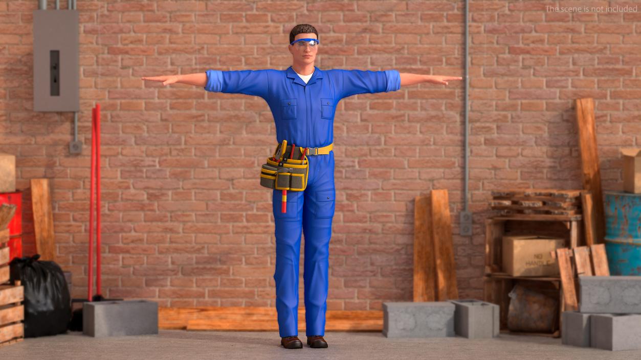 3D Electrician T-Pose model