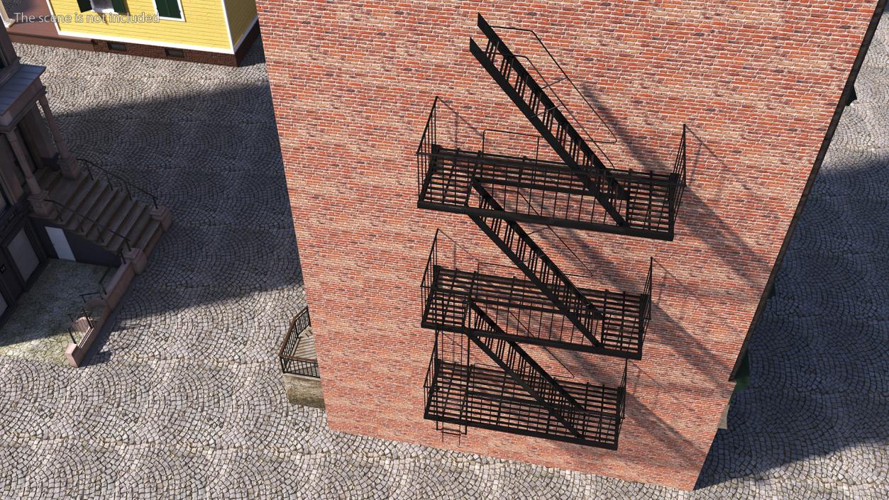 3D Fire Escape Staircase