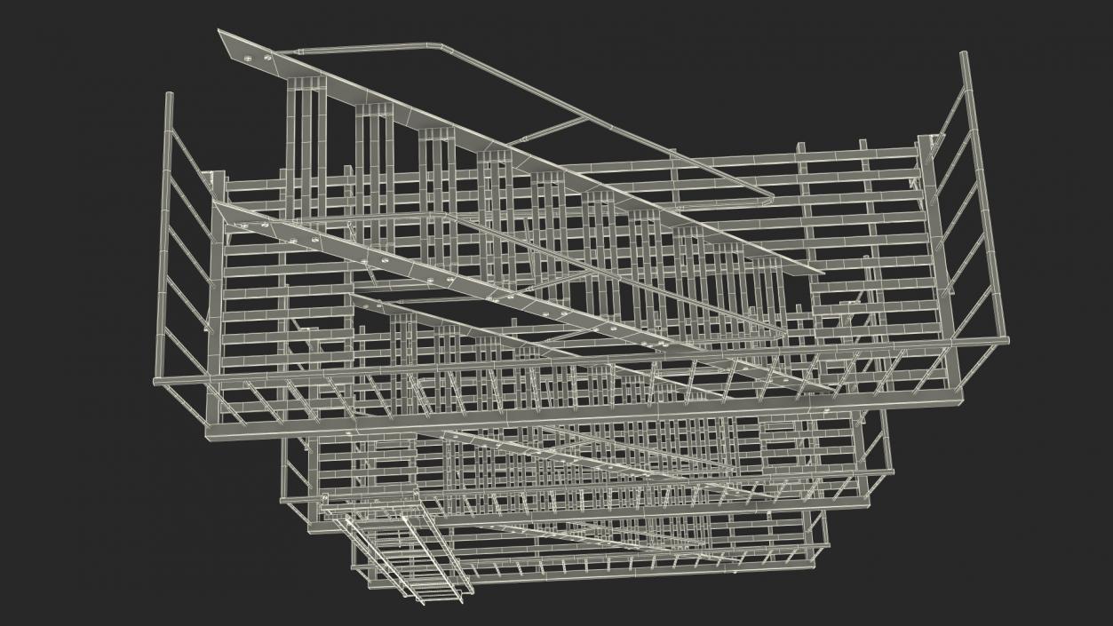 3D Fire Escape Staircase