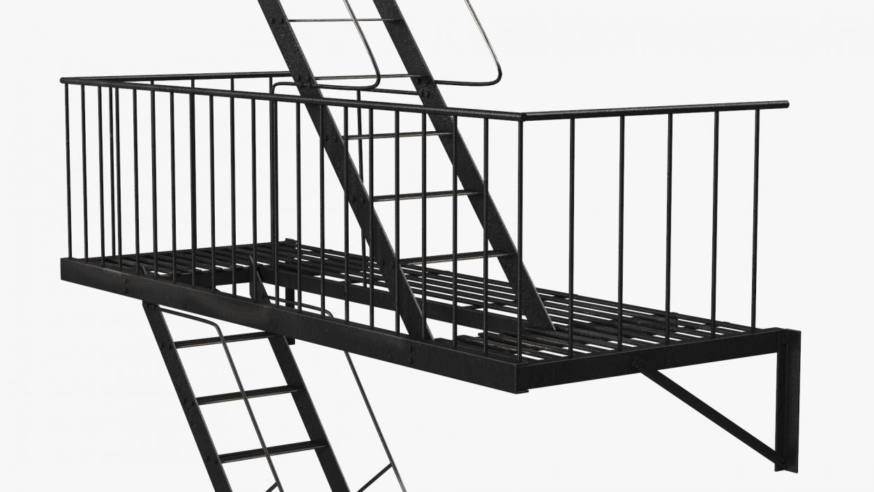 3D Fire Escape Staircase