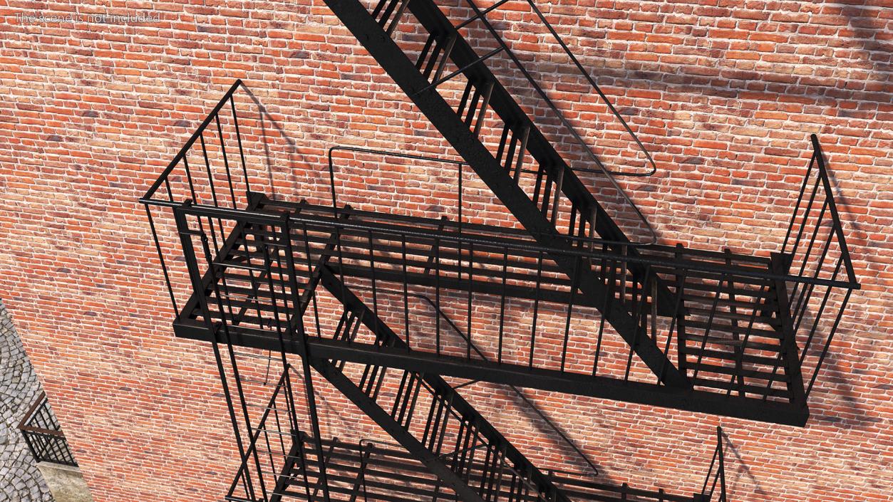 3D Fire Escape Staircase