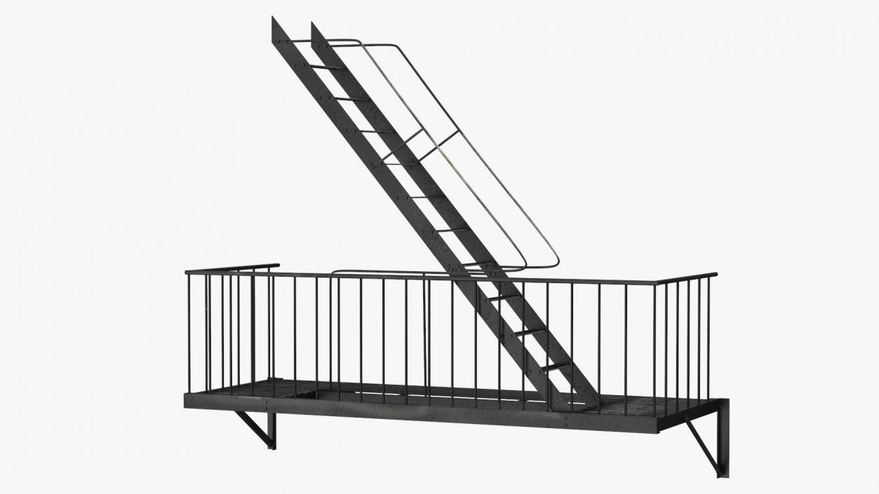 3D Fire Escape Staircase