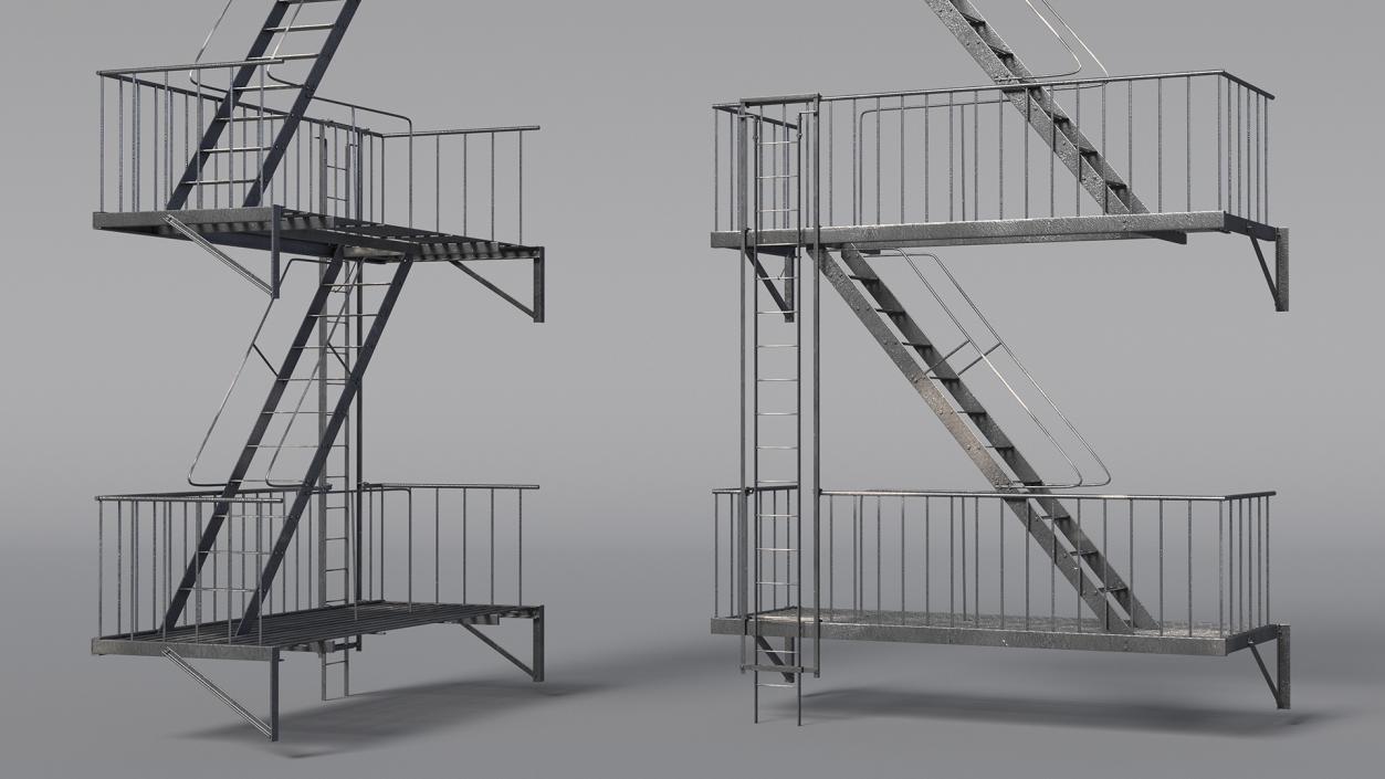 3D Fire Escape Staircase