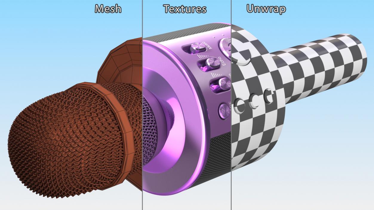 3D model Karaoke Portable Bluetooth Mic