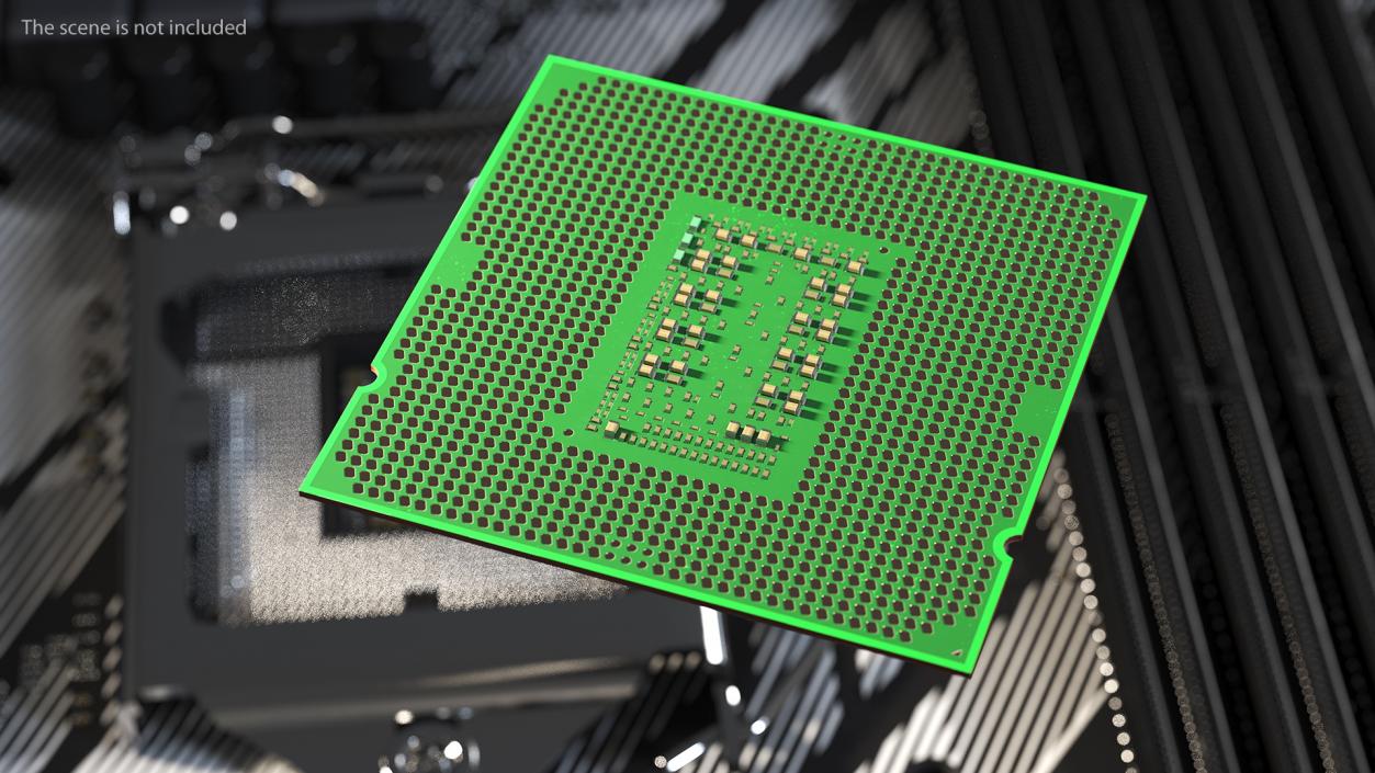 Land Grid Array CPU 3D model