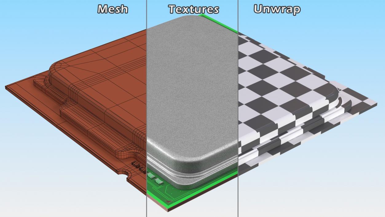 Land Grid Array CPU 3D model