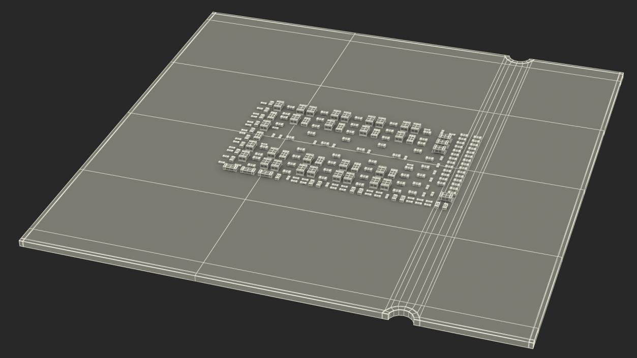 Land Grid Array CPU 3D model