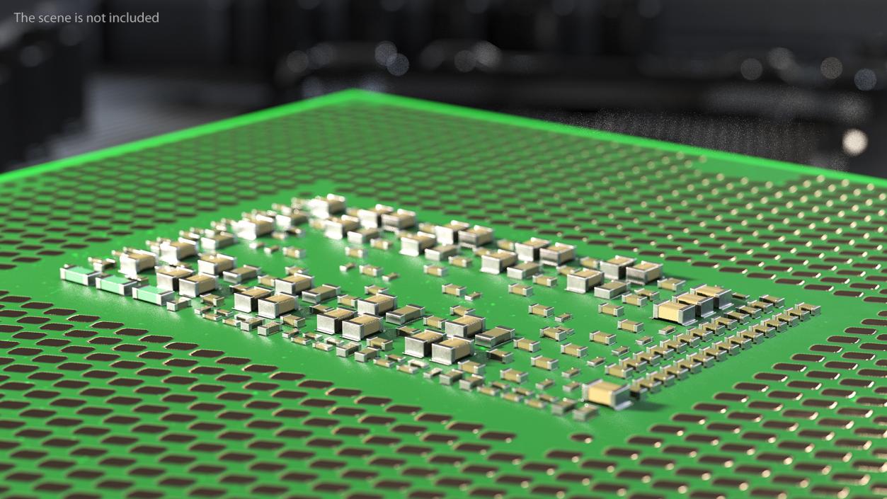 Land Grid Array CPU 3D model