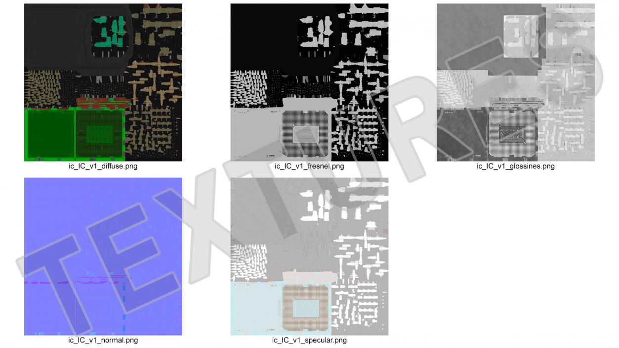 Land Grid Array CPU 3D model