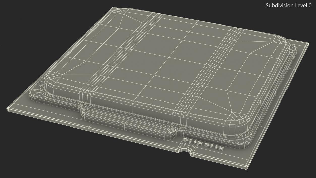 Land Grid Array CPU 3D model