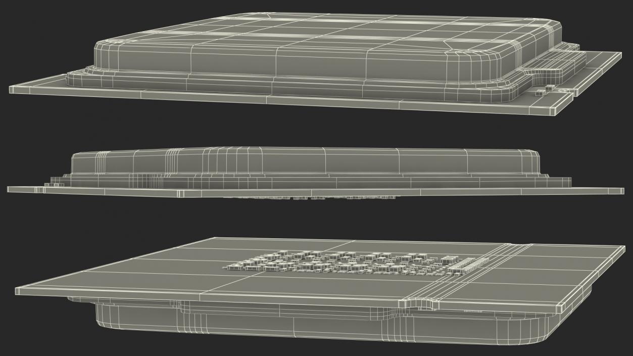 Land Grid Array CPU 3D model