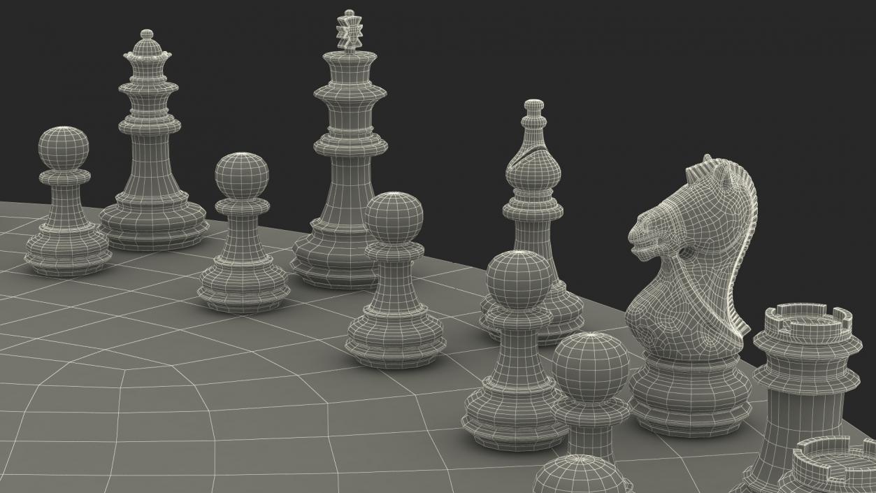 Circular 3 Person Chess Set 3D