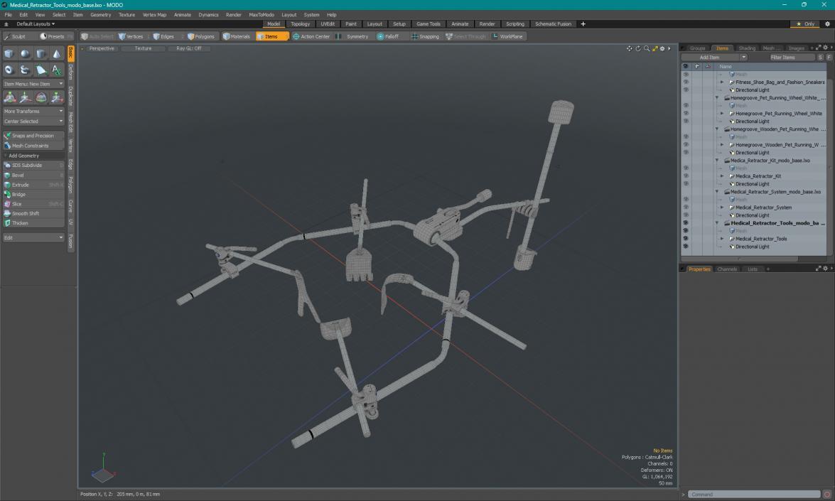 3D Medical Retractor Tools model