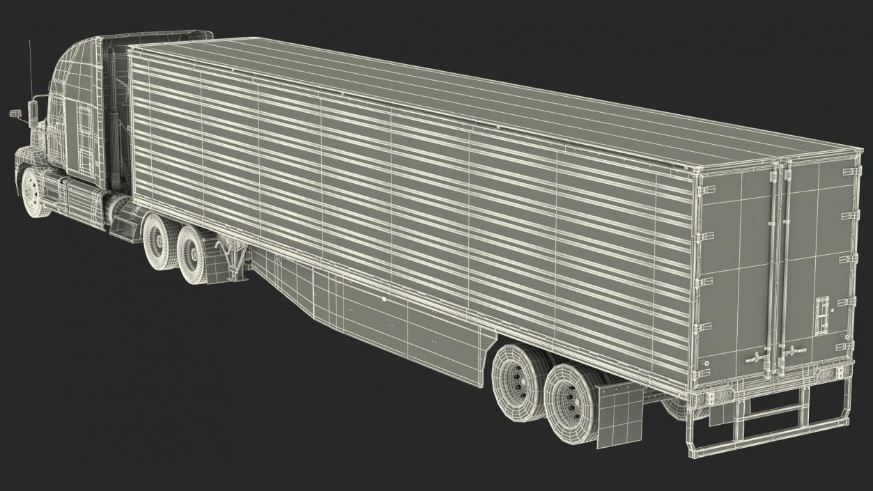 3D Mack Anthem Truck with Vanguard Reefer Trailer