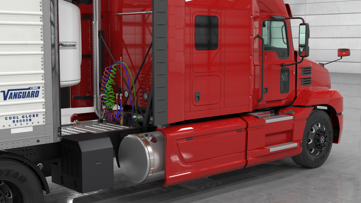 3D Mack Anthem Truck with Vanguard Reefer Trailer