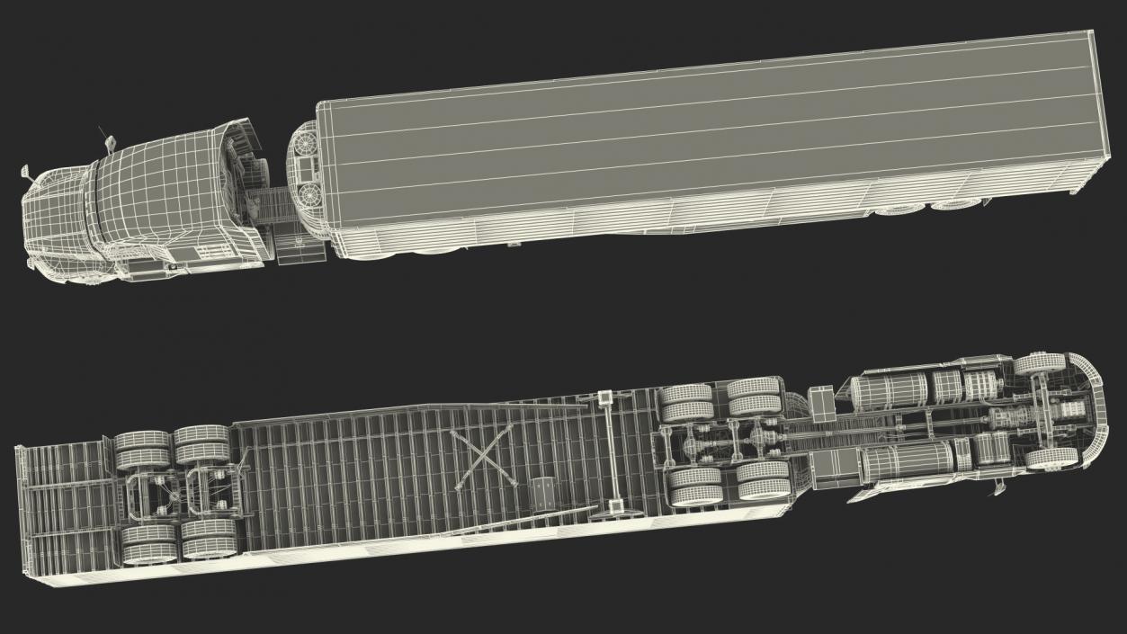 3D Mack Anthem Truck with Vanguard Reefer Trailer