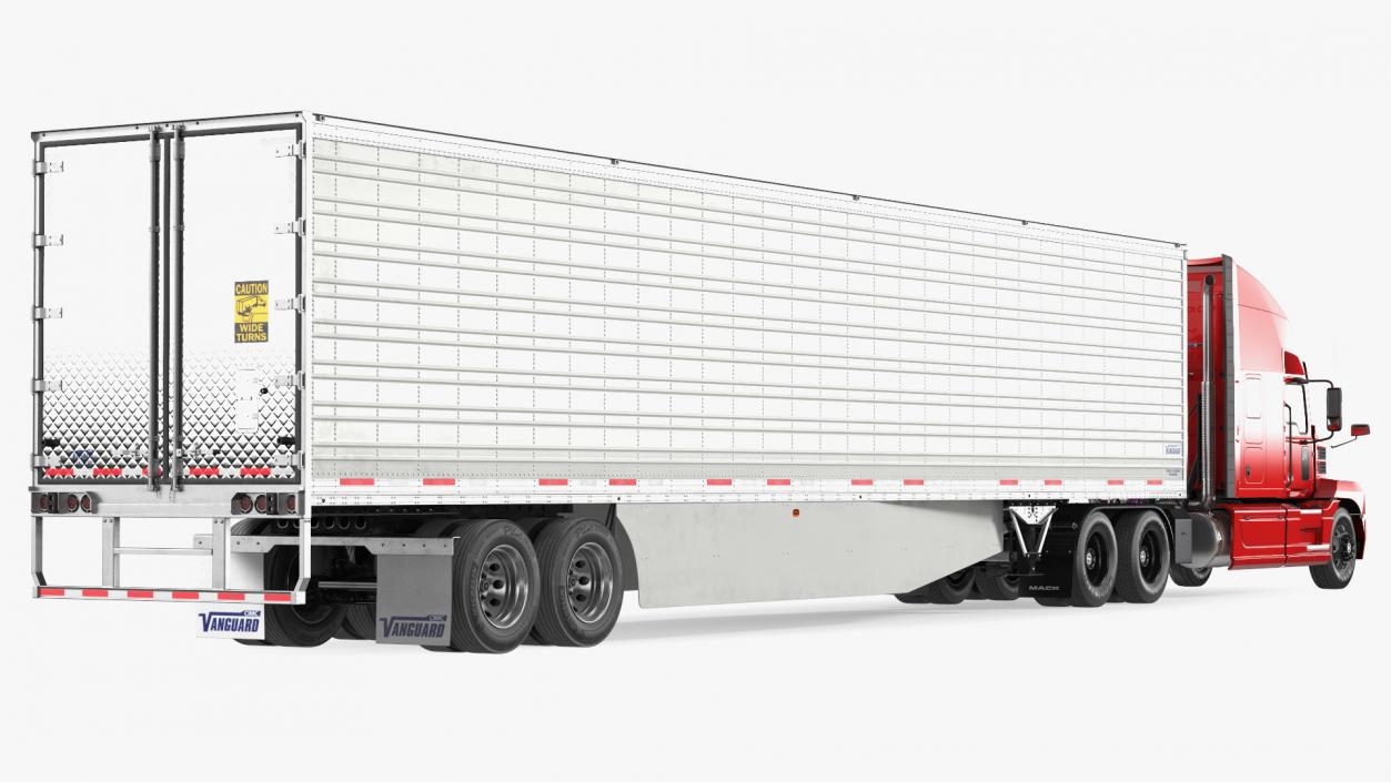 3D Mack Anthem Truck with Vanguard Reefer Trailer