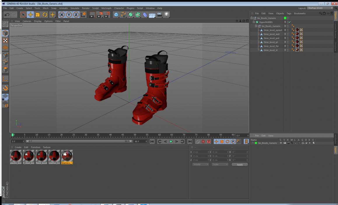 3D Ski Boots Generic 3D Model 2 model