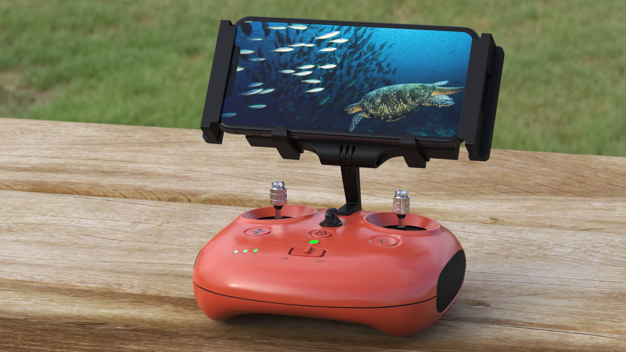 3D Underwater Drone Controller With Smartphone model