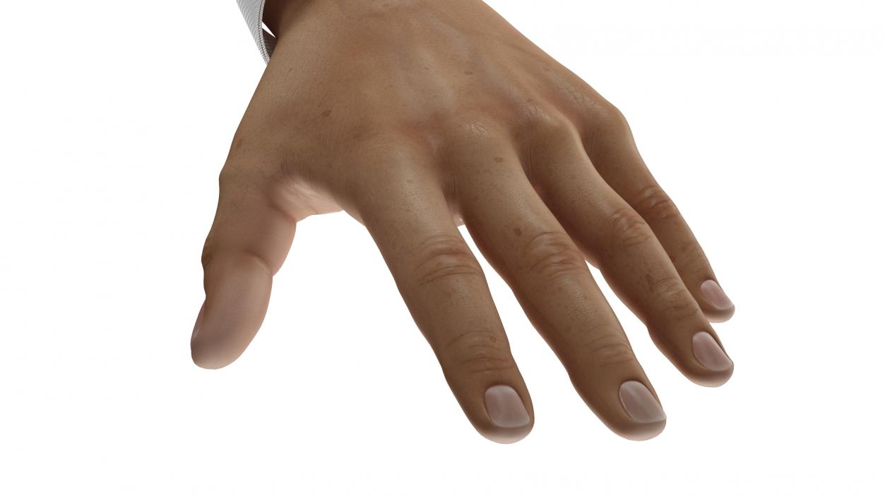 Hand Wearing Whoop 4 Tracker White 3D model